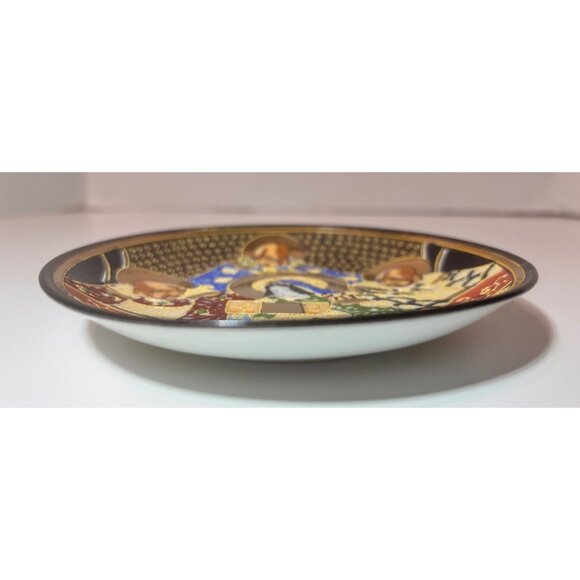 Satsuma Japanese Moriage Gold Leaf Goddess & Immortals Plate 5.5" - Picture 4 of 6